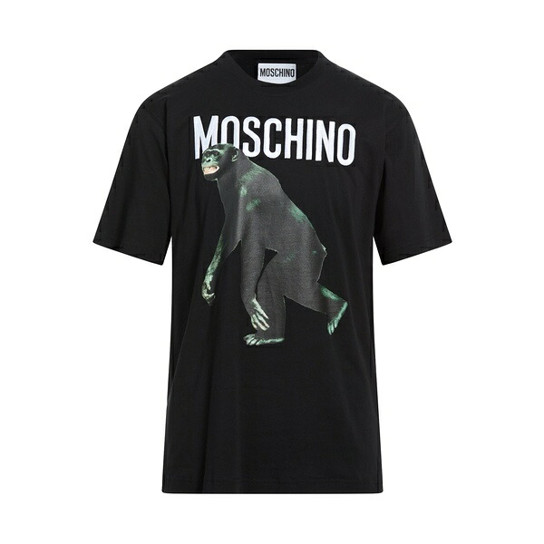 【貨物輸送無料】 モスキーノ メンズ プルオーバー トップス T-shirts Black