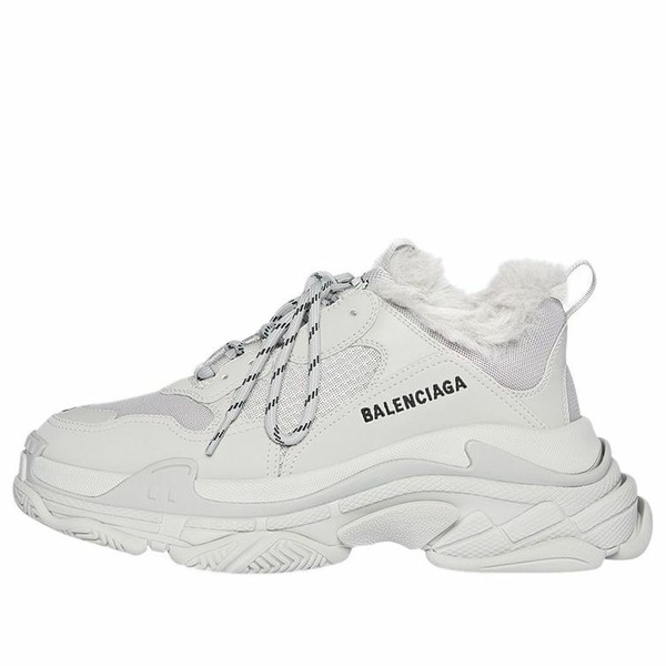 Balenciaga バレンシアガ レディース スニーカー  【(WMNS) Balenciaga Triple S Sneaker \u0027Faux Fur - Grey\u0027 668562W3CQ51210】  大きさ US_7(24.0糎)