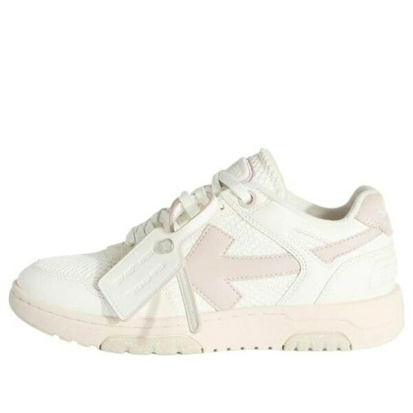 Off-White 象牙色 レディース スニーカー  【(WMNS) Off-White Slim Out Of Office Leather Sneakers \u0027White Pink\u0027 OWIA276S24LEA0010136】  大きさ US_7(24.0糎)