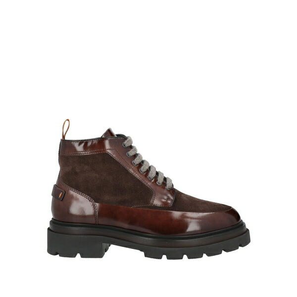 【貨物輸送無料】 サントーニ メンズ ブーツ シューズ Ankle boots Brown