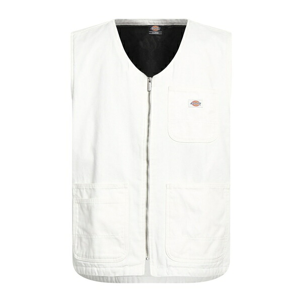 【貨物輸送無料】 ディッキーズ メンズ 上衣＆上衣 アウター Vests White