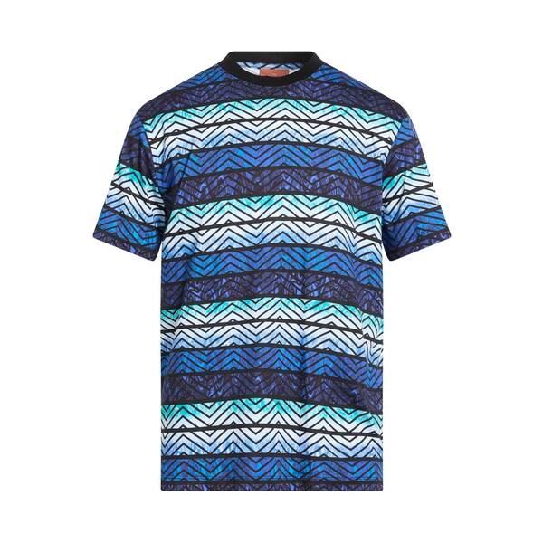 【送料無料】 ミッソーニ メンズ Tシャツ トップス T-shirts Blue｜asty