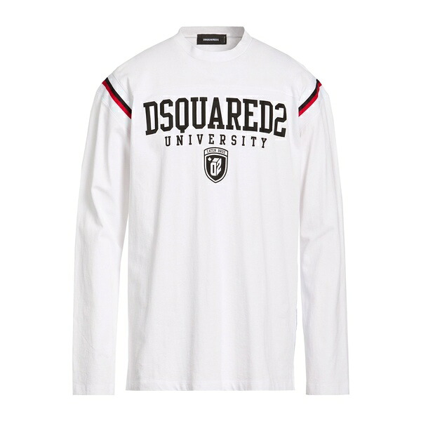 【貨物輸送無料】 ディースクエアード メンズ プルオーバー トップス T-shirts White