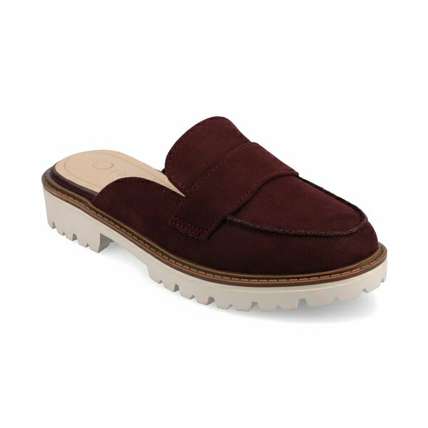 ジャーニーコレクション レディース サンダル シューズ Women's Miycah Lug Sole Slip On Mules Oxblood画像
