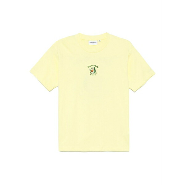 チョコレート レディース Tシャツ トップス Logo-embroidered t-shirt Yellow｜asty