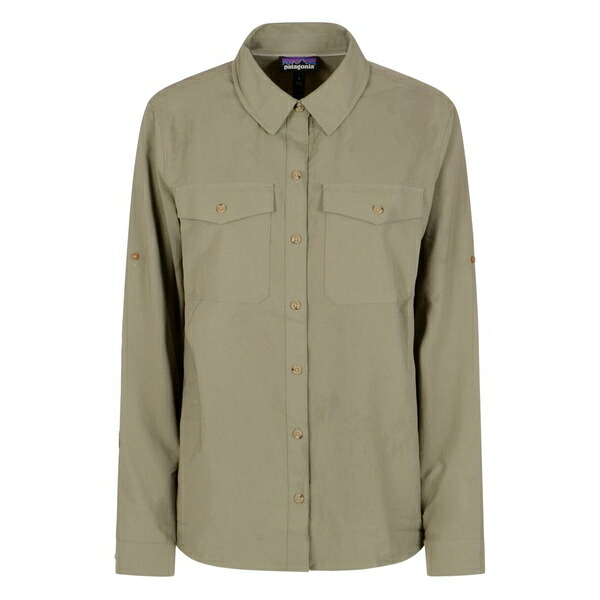 パタゴニア レディース シャツ トップス Long-sleeve button-down shirt Green｜asty