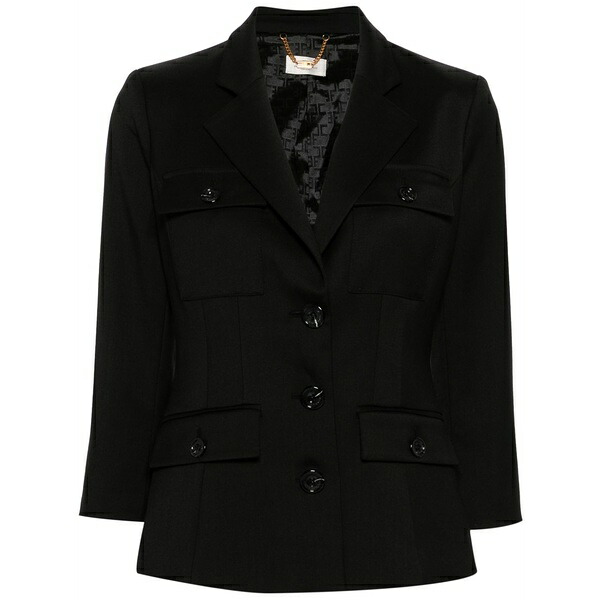 エリザベスフランキ レディース 上衣＆上衣 アウター Multi-pocket blazer Black コート・ジャケット-レディースファッション