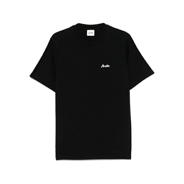 アルテ アントワープ メンズ Tシャツ トップス Elements print t-shirt Black｜asty
