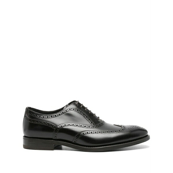 ヘンダーソン・ブラッコ メンズ 御召しものシューズ シューズ Perforated-detail leather oxford shoes Brown