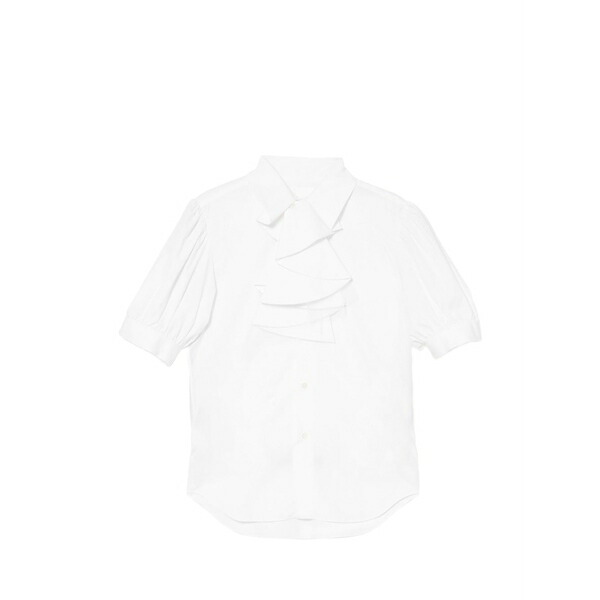 ノワール ケイ ニノミヤ レディース シャツ トップス Ruffle-collar shirt White|asty