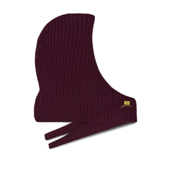 ガニー レディース かぶり笠 付属品 Embroidered-logo balaclava Red