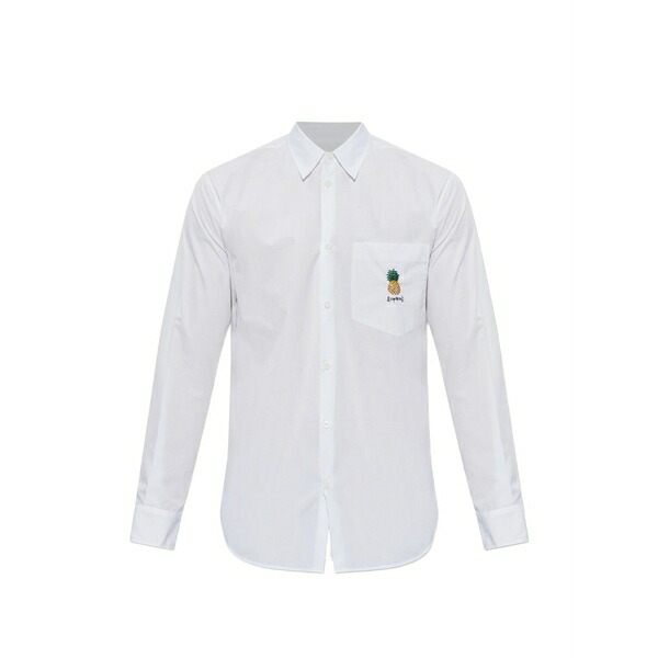 ディースクエアード メンズ シャツ トップス Pocket pineapple-embroidery shirt White｜asty
