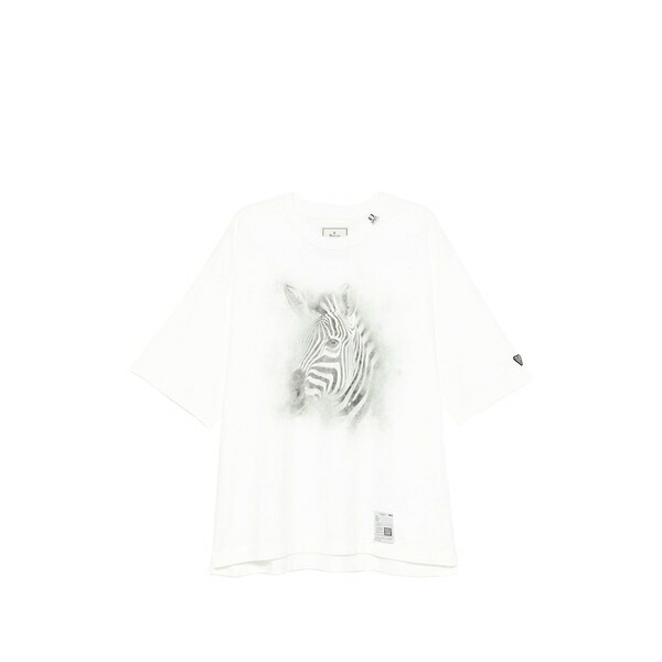 ミハラヤスヒロ メンズ Tシャツ トップス Zebra-print t-shirt White｜asty