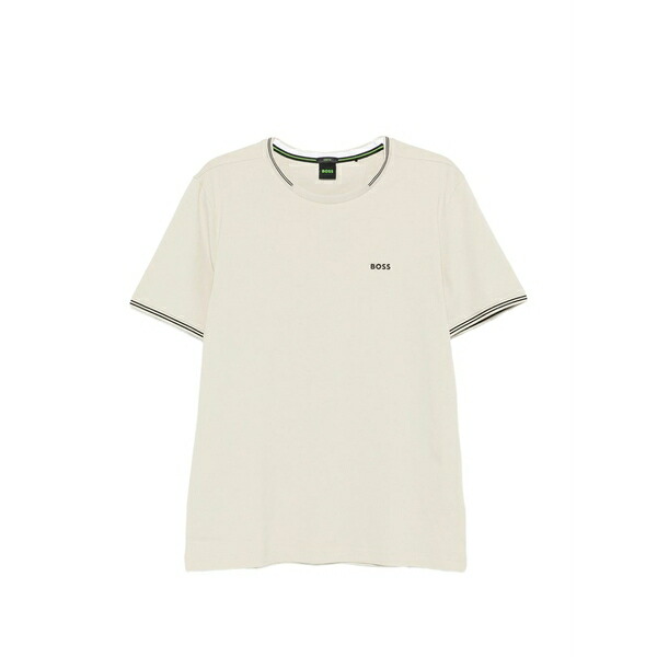 主任者 メンズ プルオーバー トップス Striped short-sleeve t-shirt Neutrals