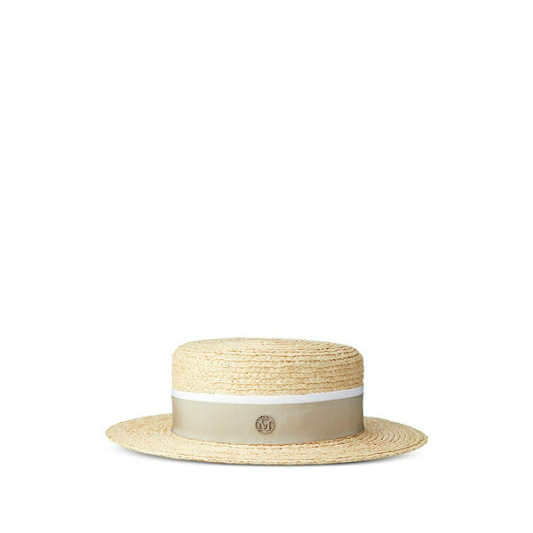 メゾンミッシェル  メンズ かぶり笠 添え物 Kiki ribbon-detailed hat Neutrals