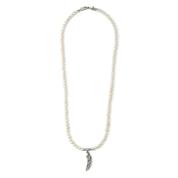 エマニュエレ ビコッキ メンズ 首飾り・チョー鉄道車両 佩び物 Feather charm necklace  Silver