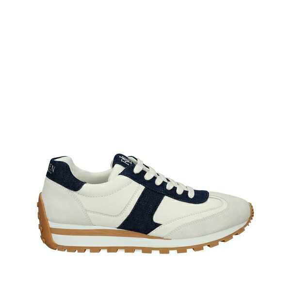 ラルフローレン レディース スニーカー シューズ White blue leather sneakers Neutrals｜asty