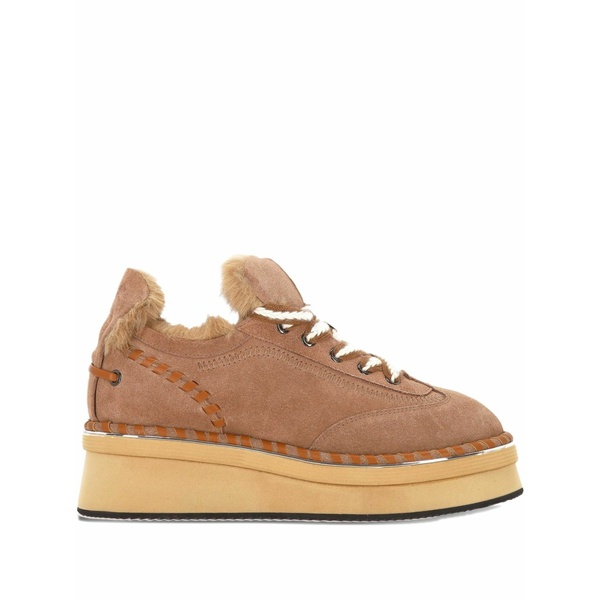 エルヴィオ ザノン レディース スニーカー シューズ Panto snow fur platform sneakers Brown