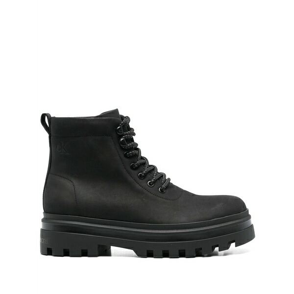 カルバンクライン メンズ ブーツ シューズ Leather boots Black