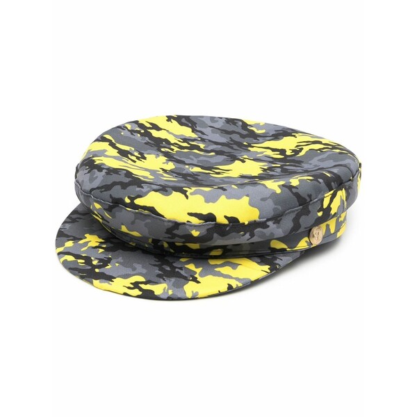 マノーキ レディース 帽子 アクセサリー Camouflage print cap Grey|asty