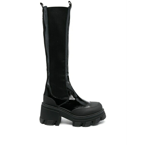 ガニー レディース ブーツ シューズ Cleated knee-high boots Black