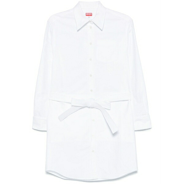 ケンゾー レディース ワンピース トップス Shirt mini dress White|asty
