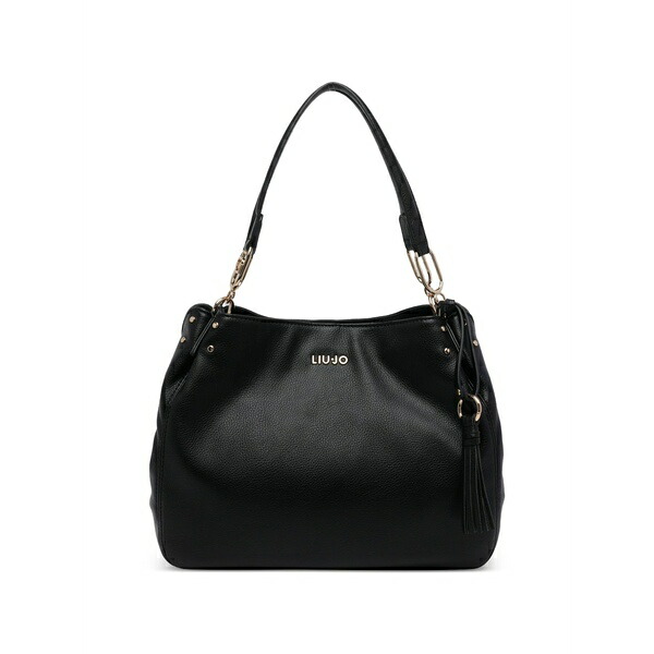 リュージョー レディース ショルダーバッグ バッグ Logo-plaque tassel shoulder bag Black｜asty