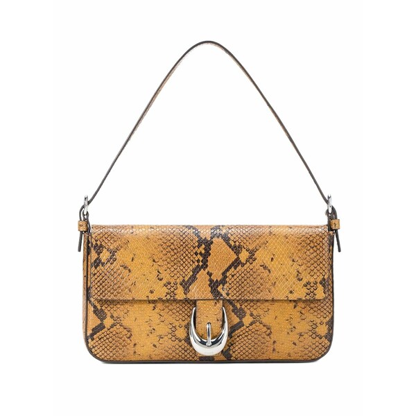 ステゥド レディース ショルダーバッグ 御徒面子 Harlow snake-print shoulder bag Orange