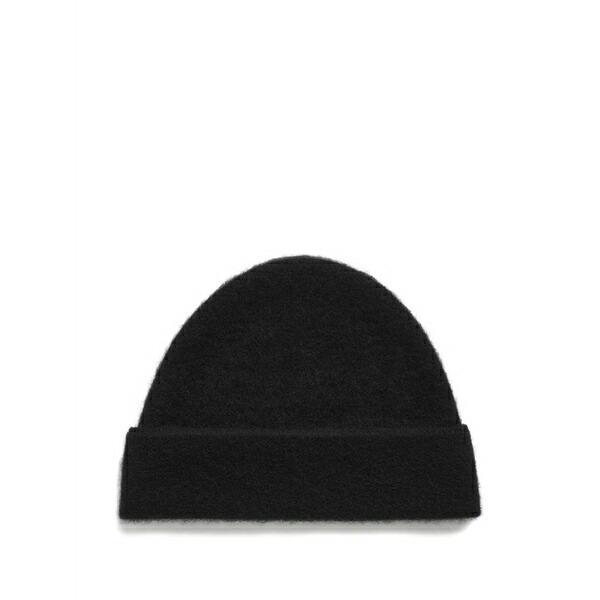 トーテム レディース 鳥打ち帽 付属物 Brushed cashmere beanie Black
