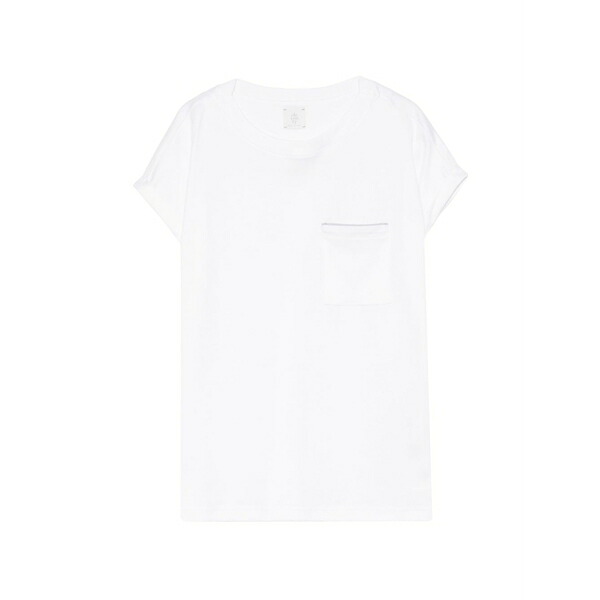 イレブンティ レディース プルオーバー トップス Chest-pocket t-shirt White