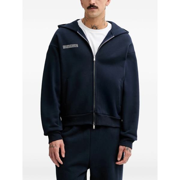 食パンガイア メンズ パーカー・スウェットシャツ アウター Zip-up hoodie Blue メンズファッション-トップス-パーカー