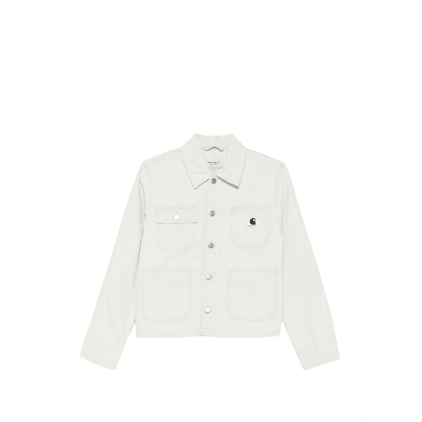 鉄道車両ハート形 レディース 上衣＆上衣 アウター Mercer chore striped denim jacket Neutrals