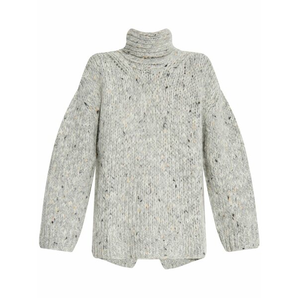ガニー レディース ニット&セーター アウター Rear slit roll neck sweater Grey｜asty