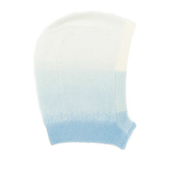 カサブランカ メンズ 帽子 アクセサリー Logo-plaque balaclava hat Blue|asty