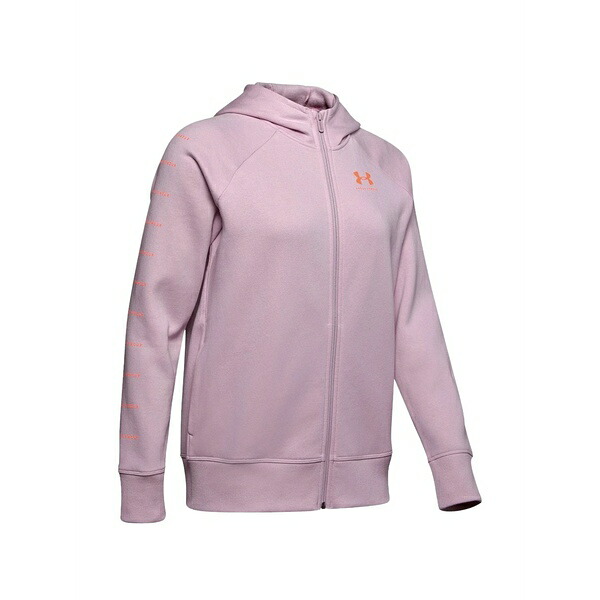 アンダーアーマー レディース パーカー・スウェットシャツ アウター Full-zip hoodie Pink|asty