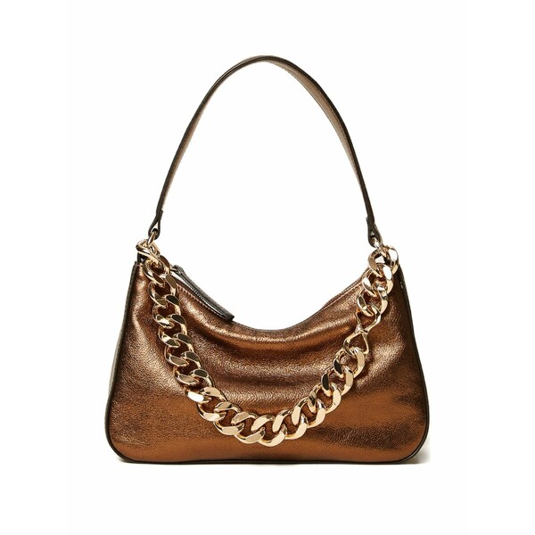 ツイン仕掛ける レディース ショルダーバッグ 御徒面子 Chain leather shoulder bag Brown
