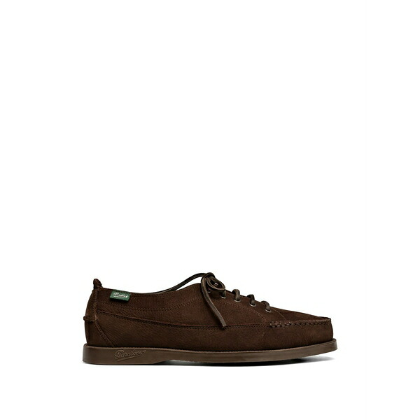 パラブーツ メンズ スニーカー シューズ Laced suede boat shoes Brown