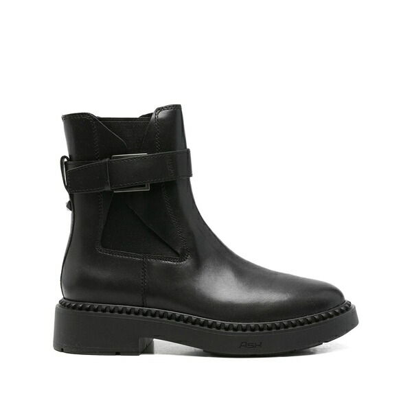 アッシュ レディース ブーツ シューズ Leather chelsea boots Black｜asty