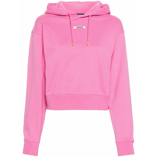 ジャクエムス レディース パーカー・スウェットシャツ アウター Le hoodie gros grain cotton top Pink