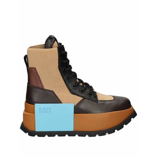 ユナイテッド素っぽんぽん レディース ブーツ シューズ Leather ankle boots Brown