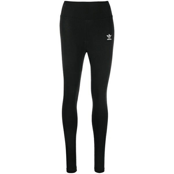 アディダス レディース 心地好いズボン下 ボトムス Trefoil logo cotton leggings Black