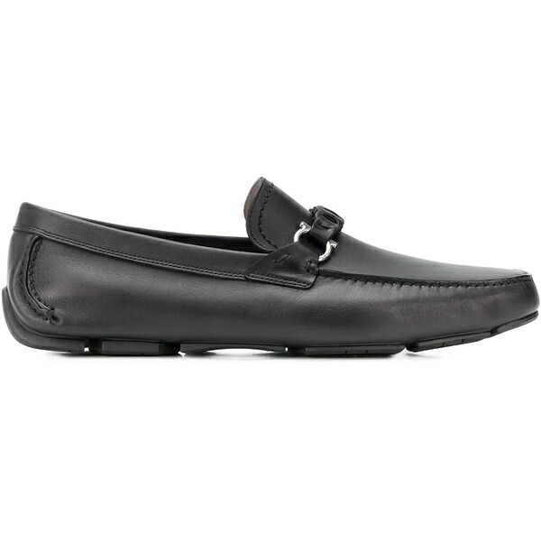 Ferragamo フェラガモ メンズ スニーカー  【Ferragamo Gancini Leather Loafers Black】  サイズ US_5(23.0cm) Black