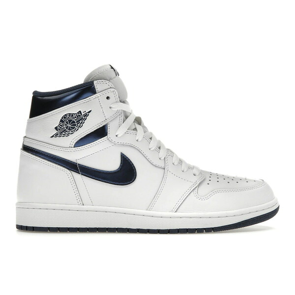 Jordan ジョーダン メンズ スニーカー 【Jordan 1 Retro Metallic Navy (2016)】 サイズ US_7(25.0cm) White/Metallic Navy|asty