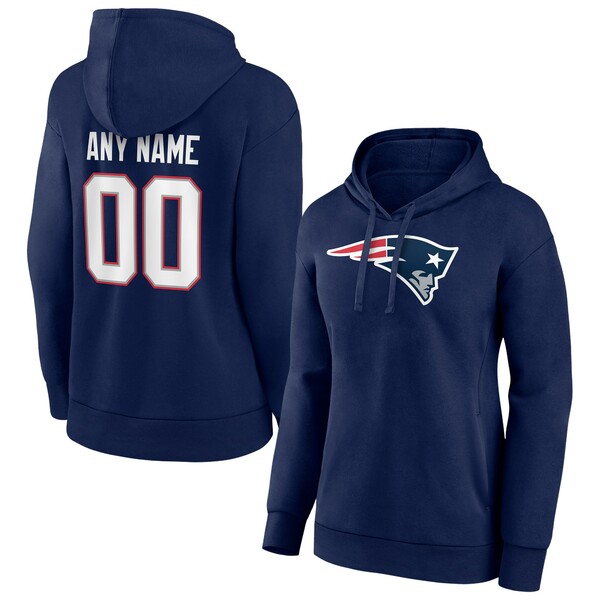 ファナティクス レディース パーカー・スウェットシャツ アウター New England Patriots Women\u0027s Personalized Team Authentic Pullover Hoodie Navy