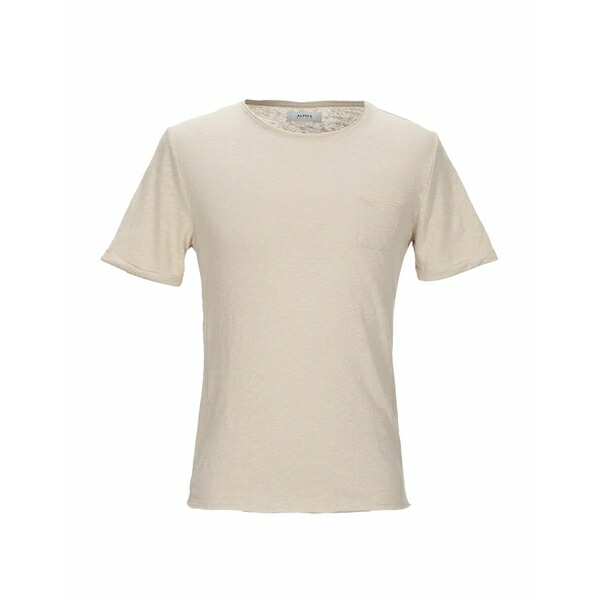 【送料無料】 アルファス テューディオ メンズ Tシャツ トップス T-shirts Beige