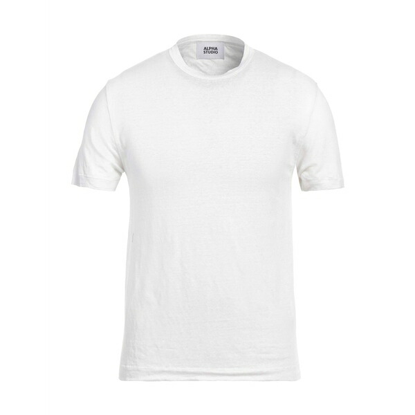 【送料無料】 アルファス テューディオ メンズ Tシャツ トップス T-shirts White