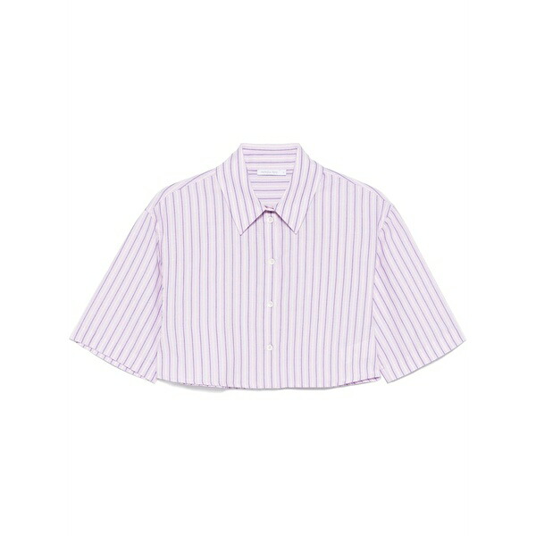 パトリツィア ペペ レディース シャツ トップス Cropped cotton shirt Purple|asty