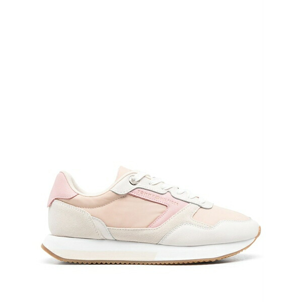 トミー ヒルフィガー レディース スニーカー シューズ Low-top lace-up sneakers  Pink