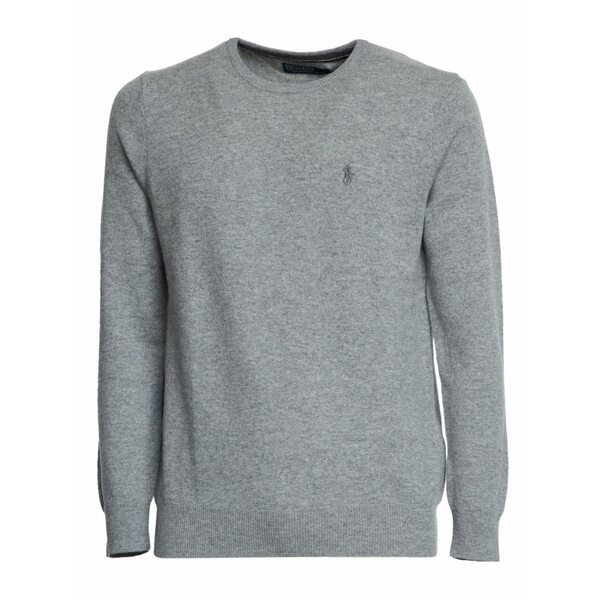ラルフローレン メンズ ニット&セーター アウター Embroidered-logo sweater Grey|asty