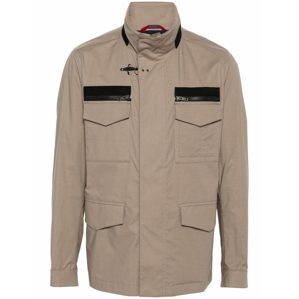 フェイ メンズ ジャケット&ブルゾン アウター Multi-pocket field jacket Brown|asty